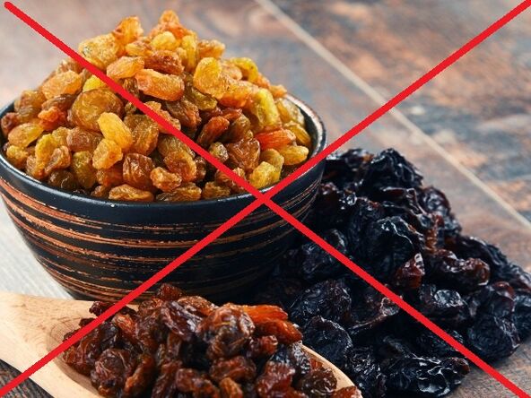You cannot eat prunes and raisins