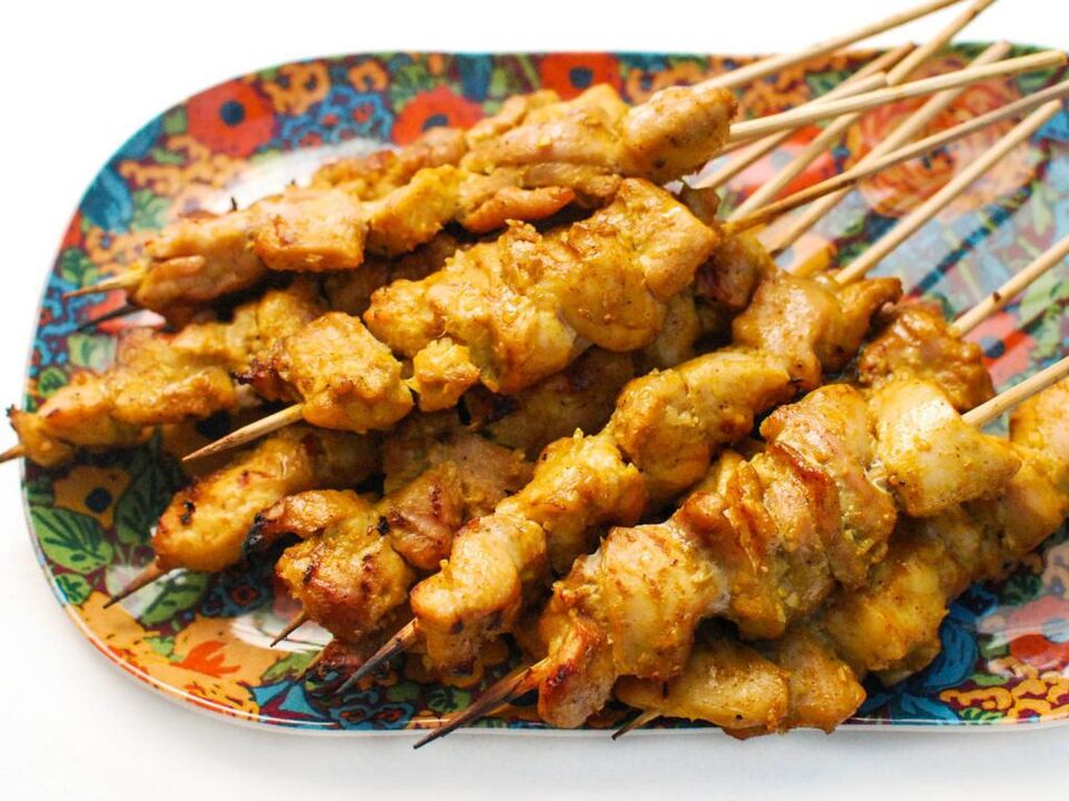 chicken kebabs for the Dukan diet